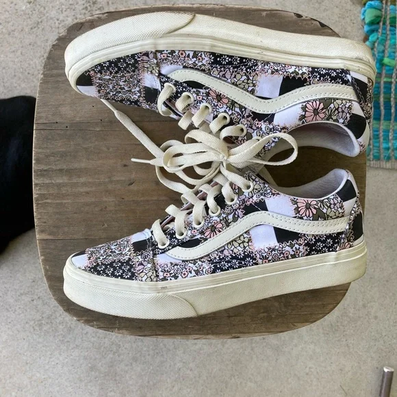Vans Old Skool Skate floral and checkerboard - Picture 2 of 7